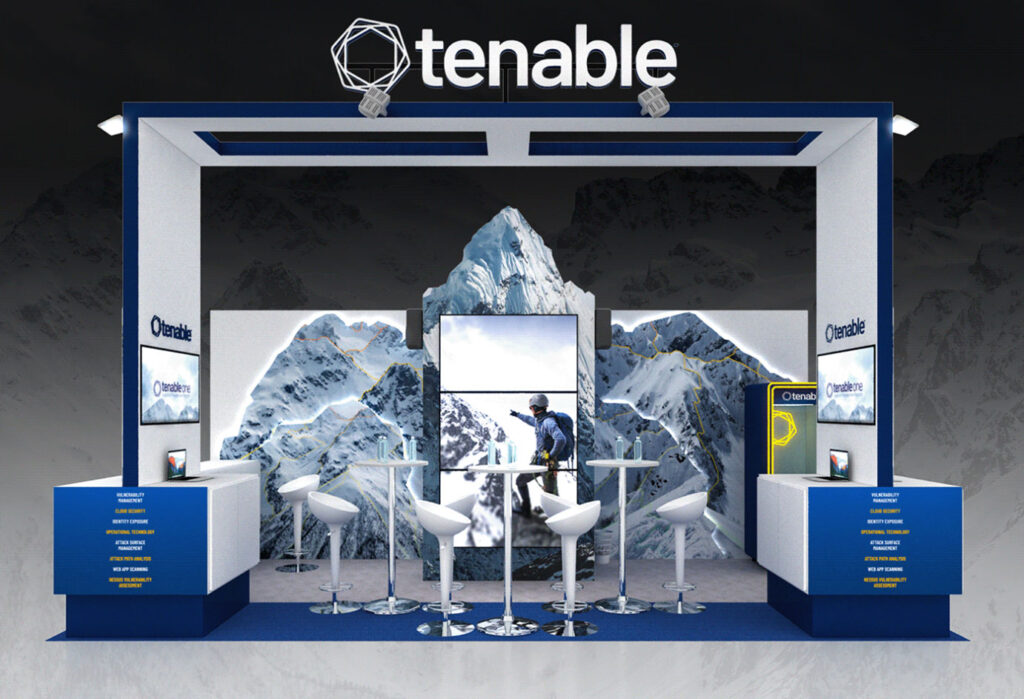 tenable tradeshow booth design by angelo cruz